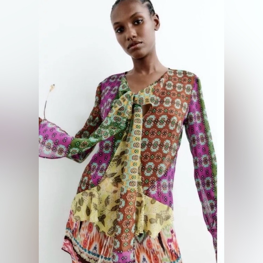 Zara | Multicolor Patterned Blouse